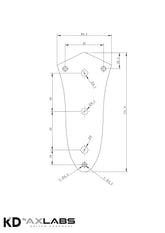 KD By AxLabs Steel J-Bass Style Control Plate, 3-Hole Mount - AxLabs